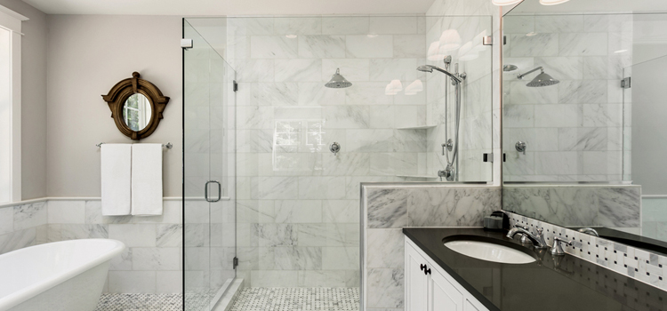 bathroom shower door installation in Concord