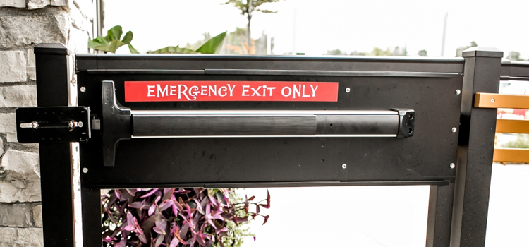 emergency push bar installation in Concord